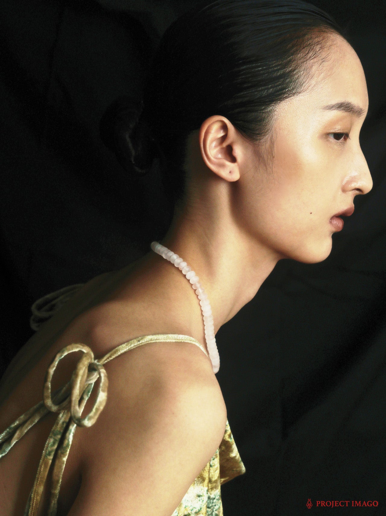 Interference Necklace in Pink Crystal