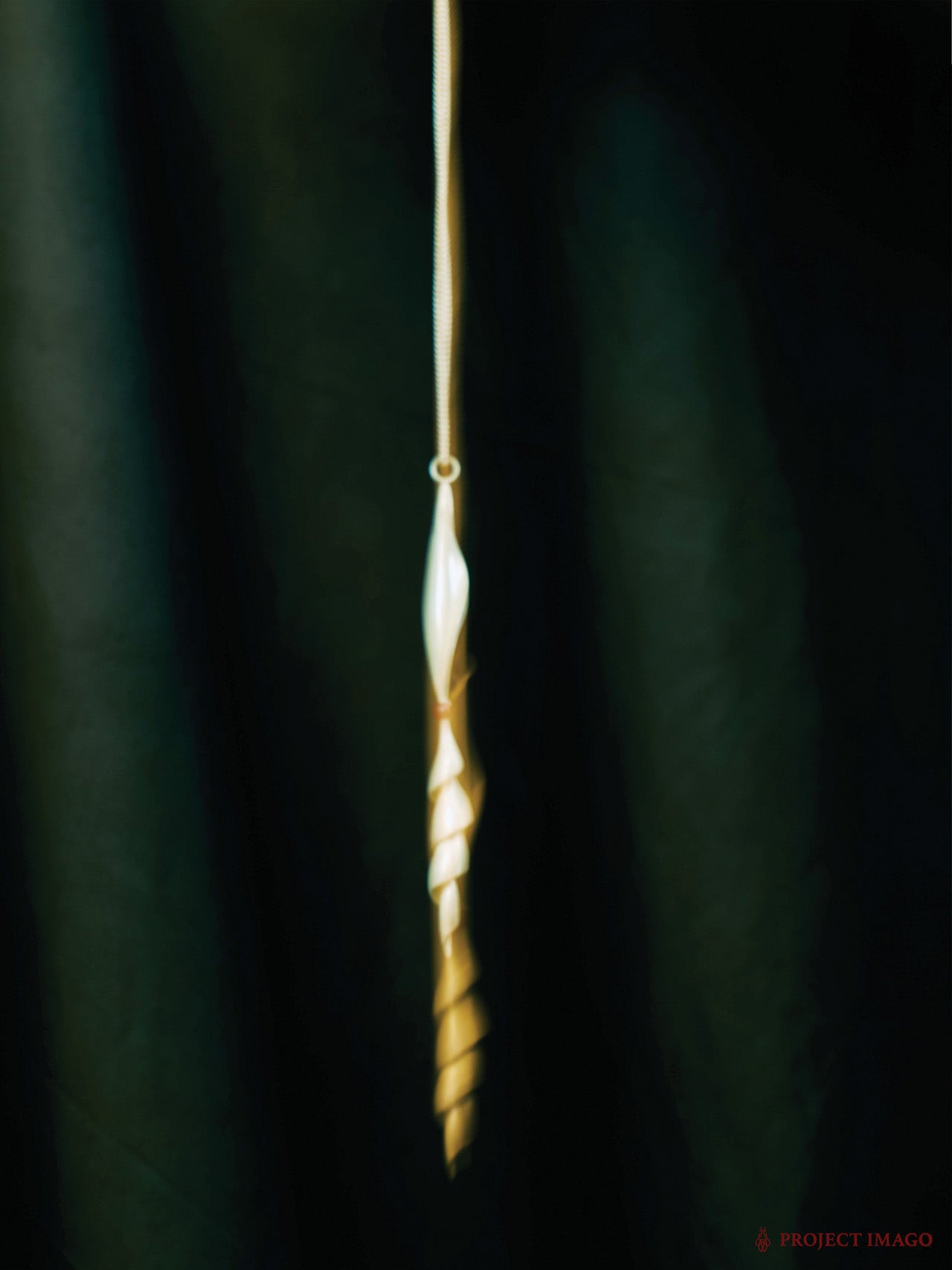 Albino Squid Pendant in Ruby