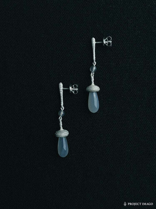 Coral Reef Earrings in Smokey Agate
