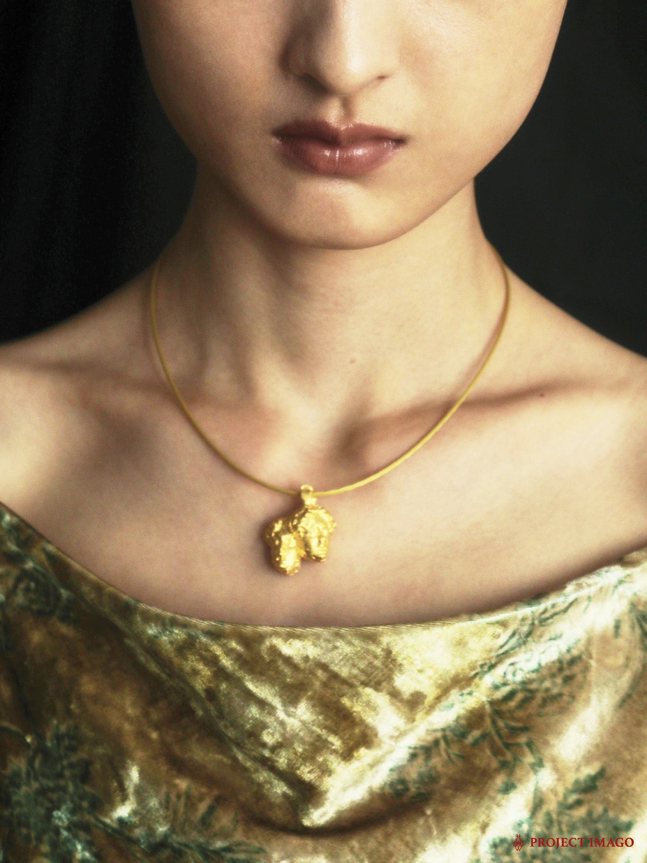 Hand Carved Medusa Choker