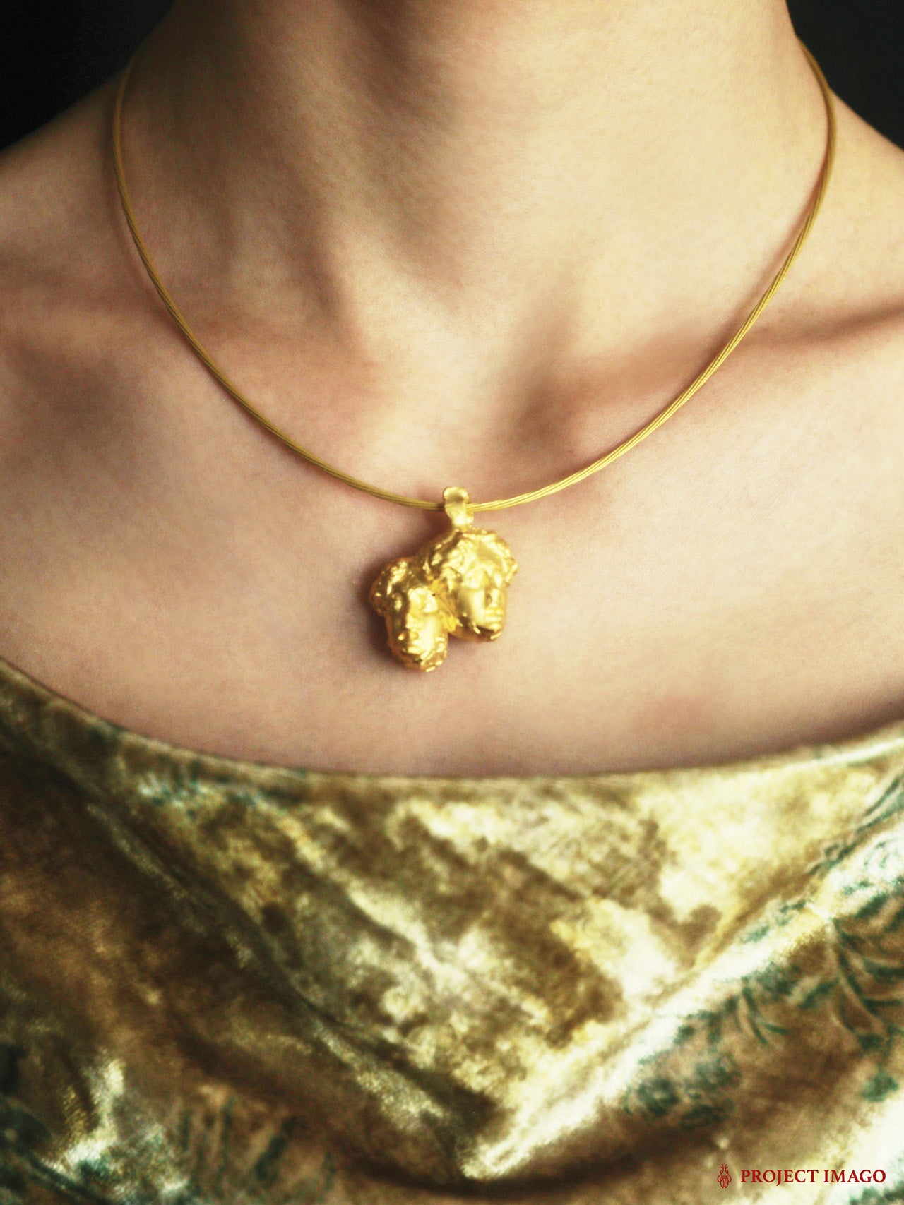 Hand Carved Medusa Choker