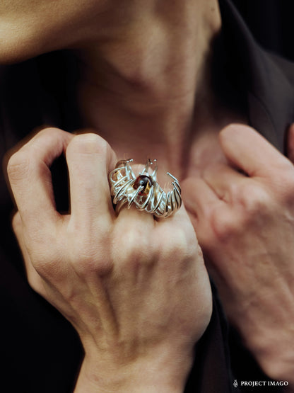 Anemone Ring in Ruby