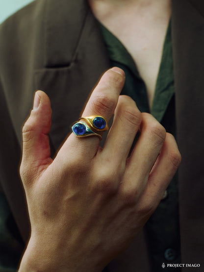 Astrovision Ring in Crystal/Lab Sapphire