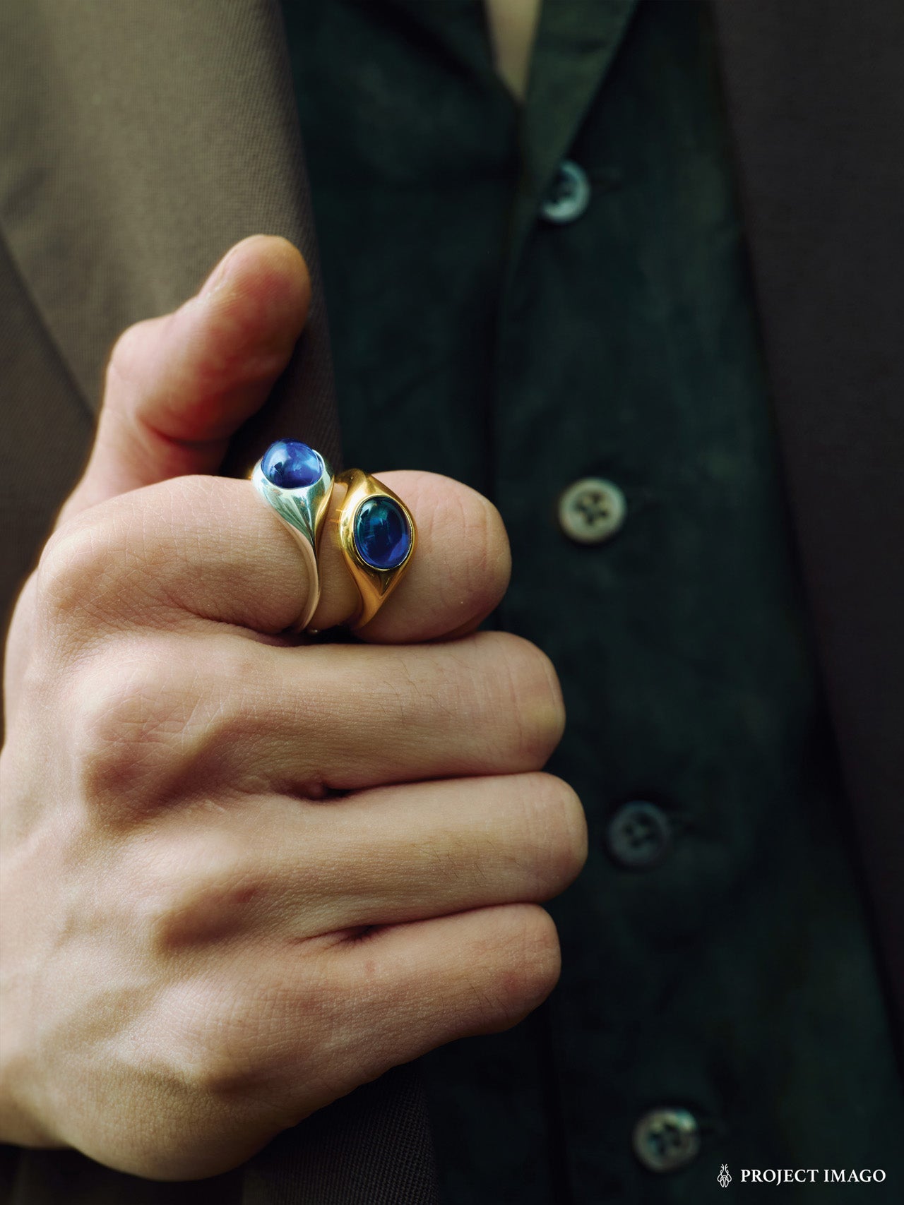 Astrovision Ring in Crystal/Lab Sapphire