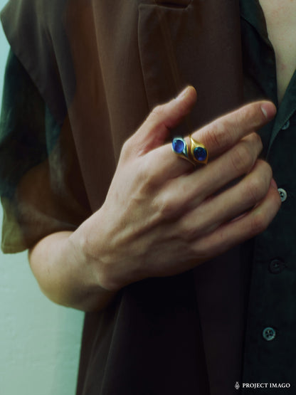 Astrovision Ring in Crystal/Lab Sapphire