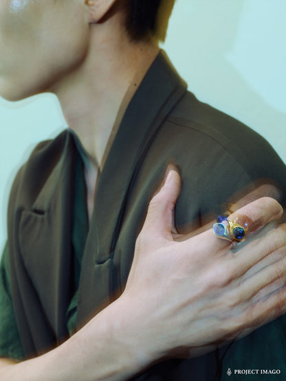 Astrovision Ring in Crystal/Lab Sapphire