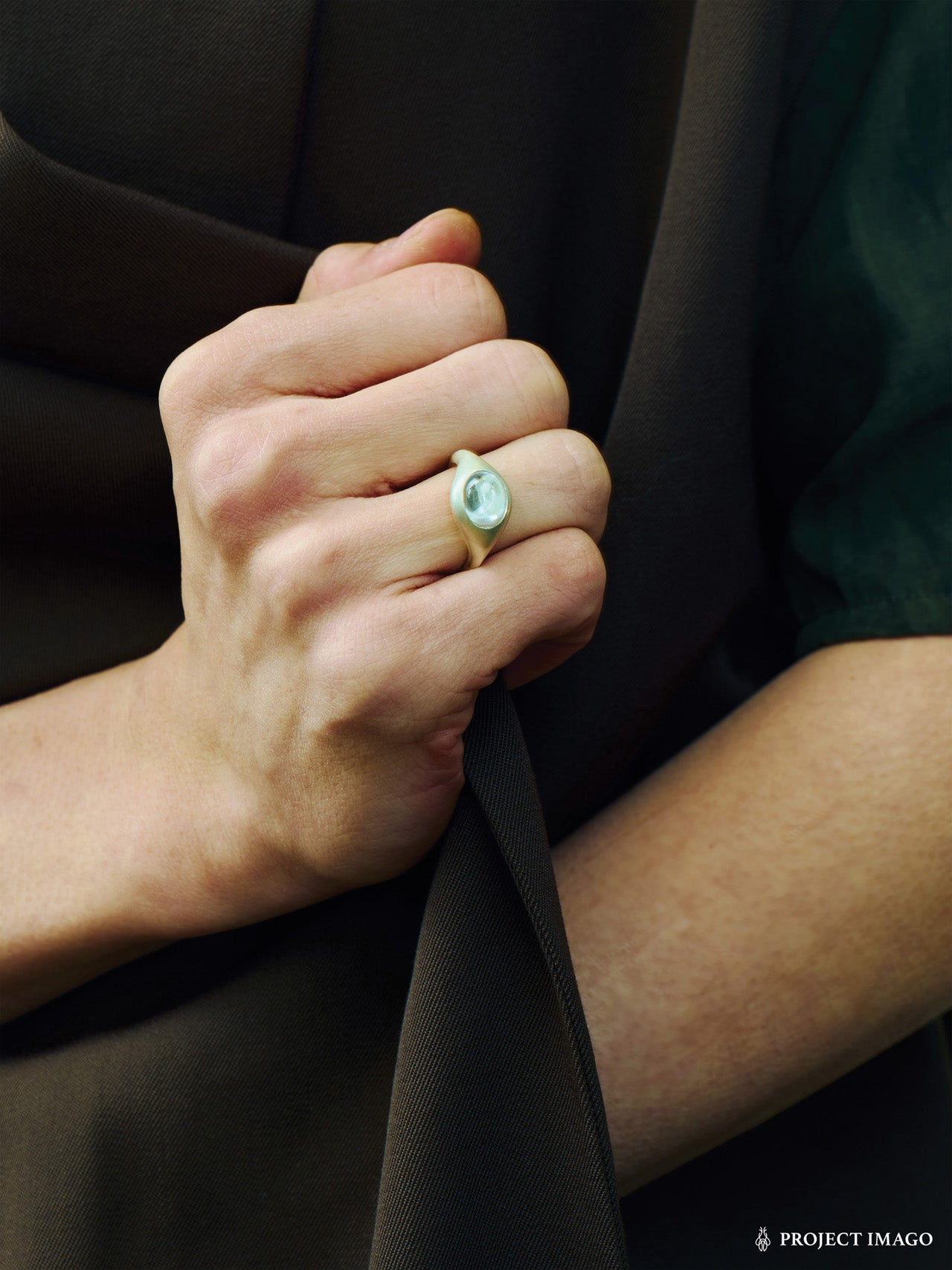 Astrovision Ring in Crystal/Lab Sapphire