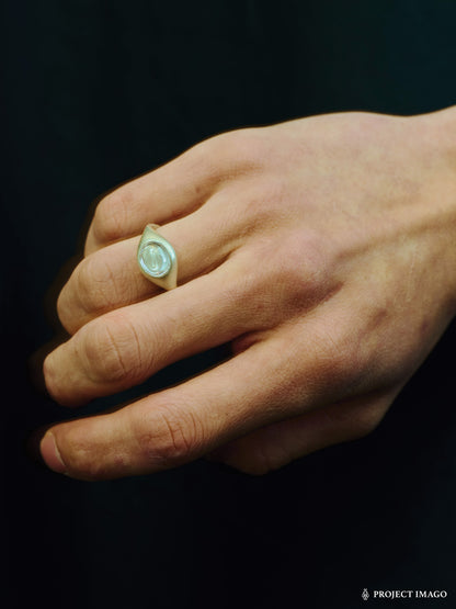 Astrovision Ring in Crystal/Lab Sapphire