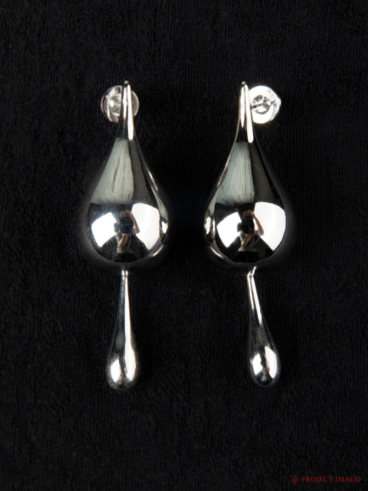 Droplet Duality Earrings in Agate