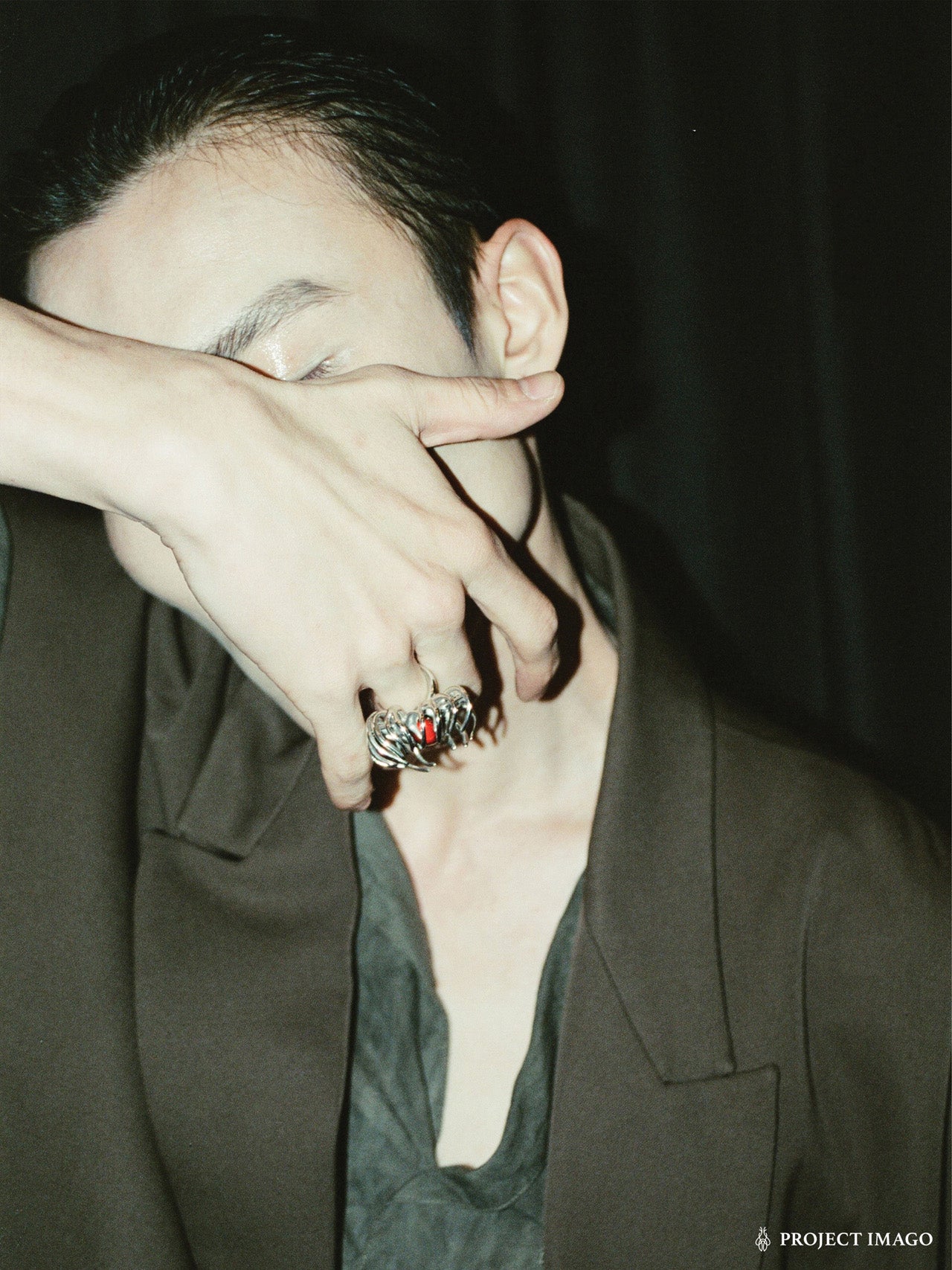 Anemone Ring in Ruby