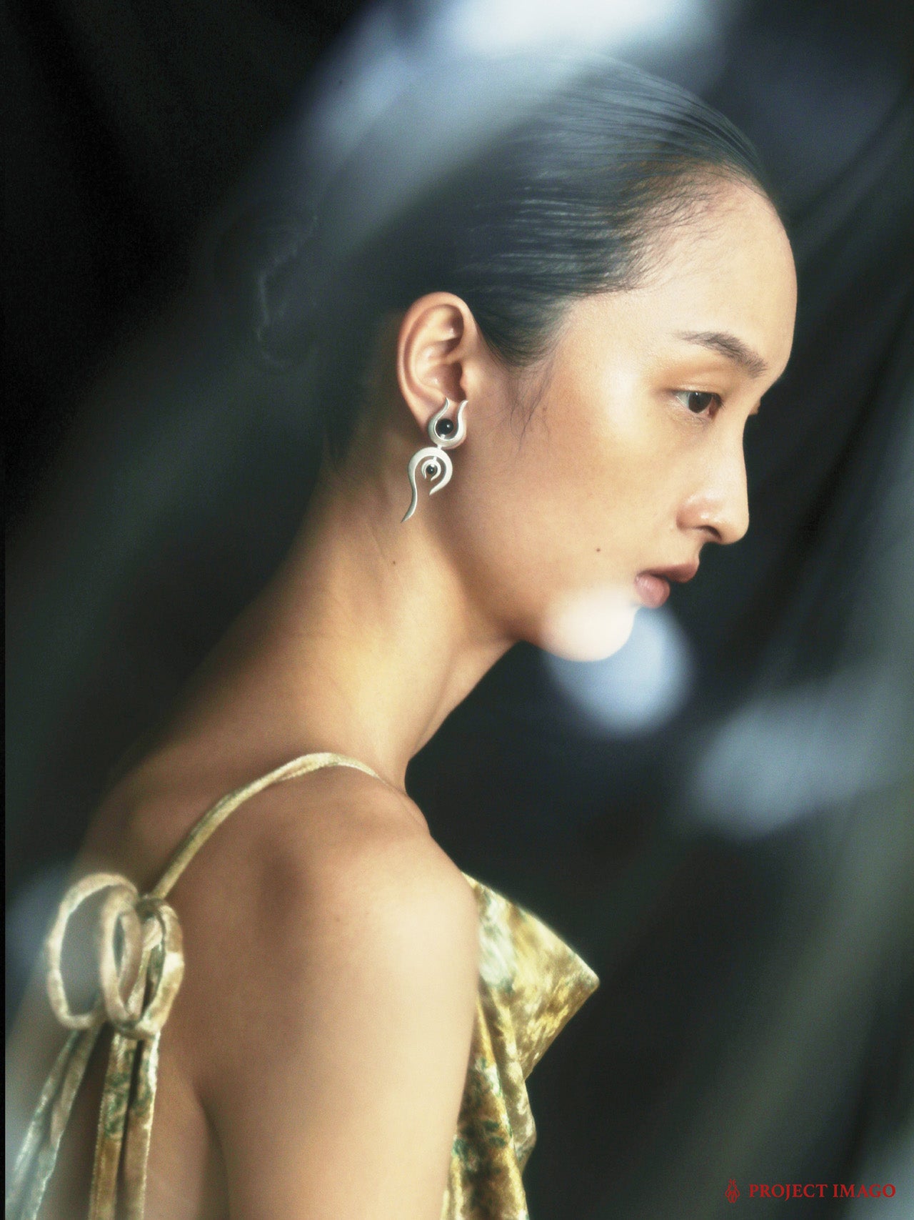 The Choreographer Earrings in Black Onyx