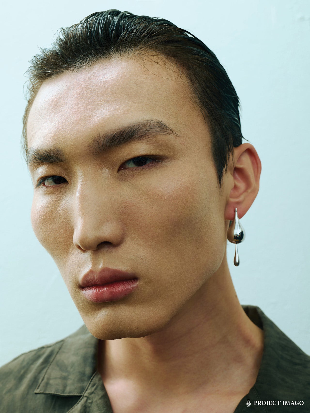 Droplet Duality Earrings in Agate