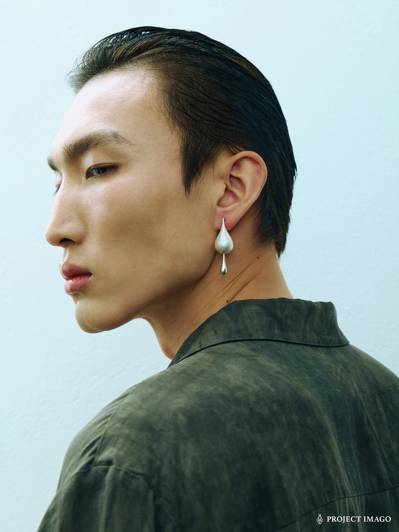 Droplet Duality Earrings in Agate