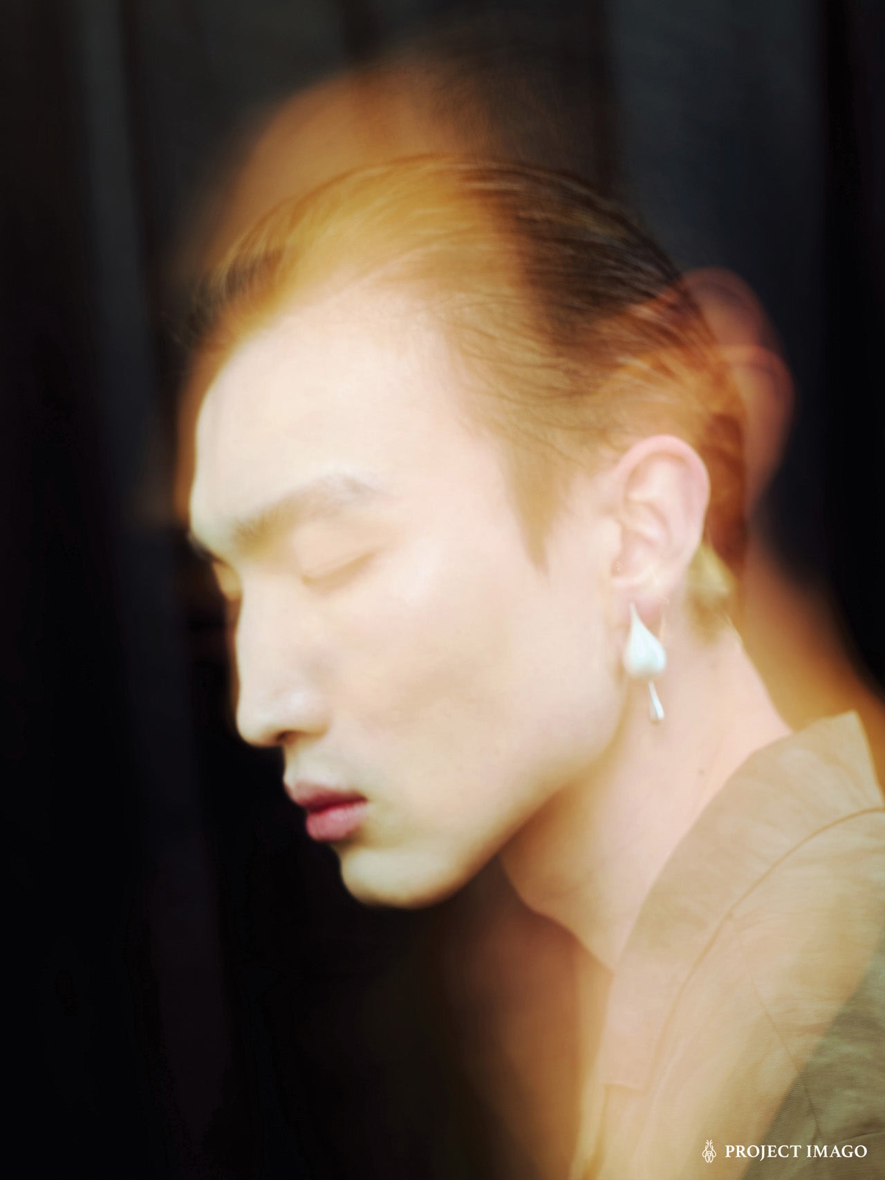 Droplet Duality Earrings in Agate