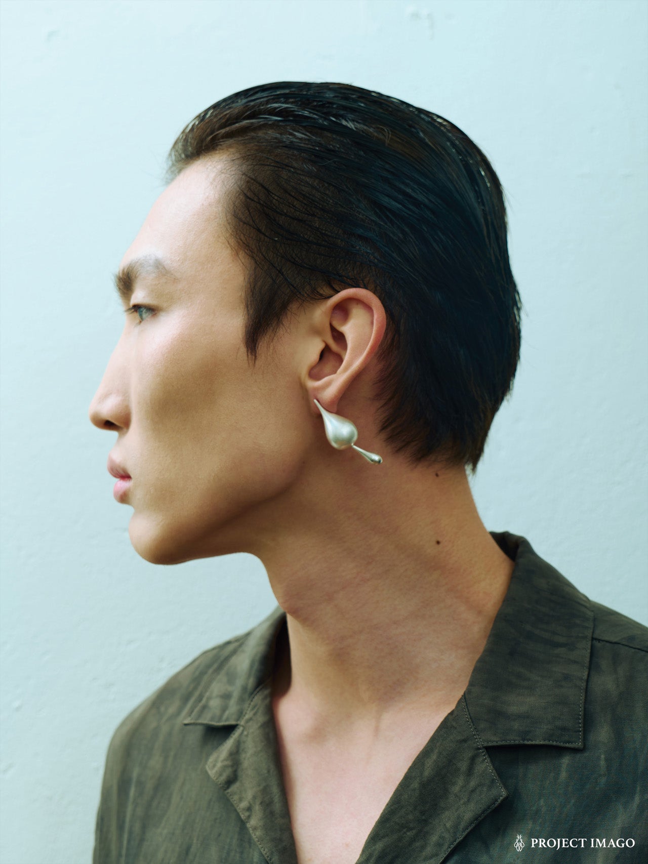 Droplet Duality Earrings in Agate