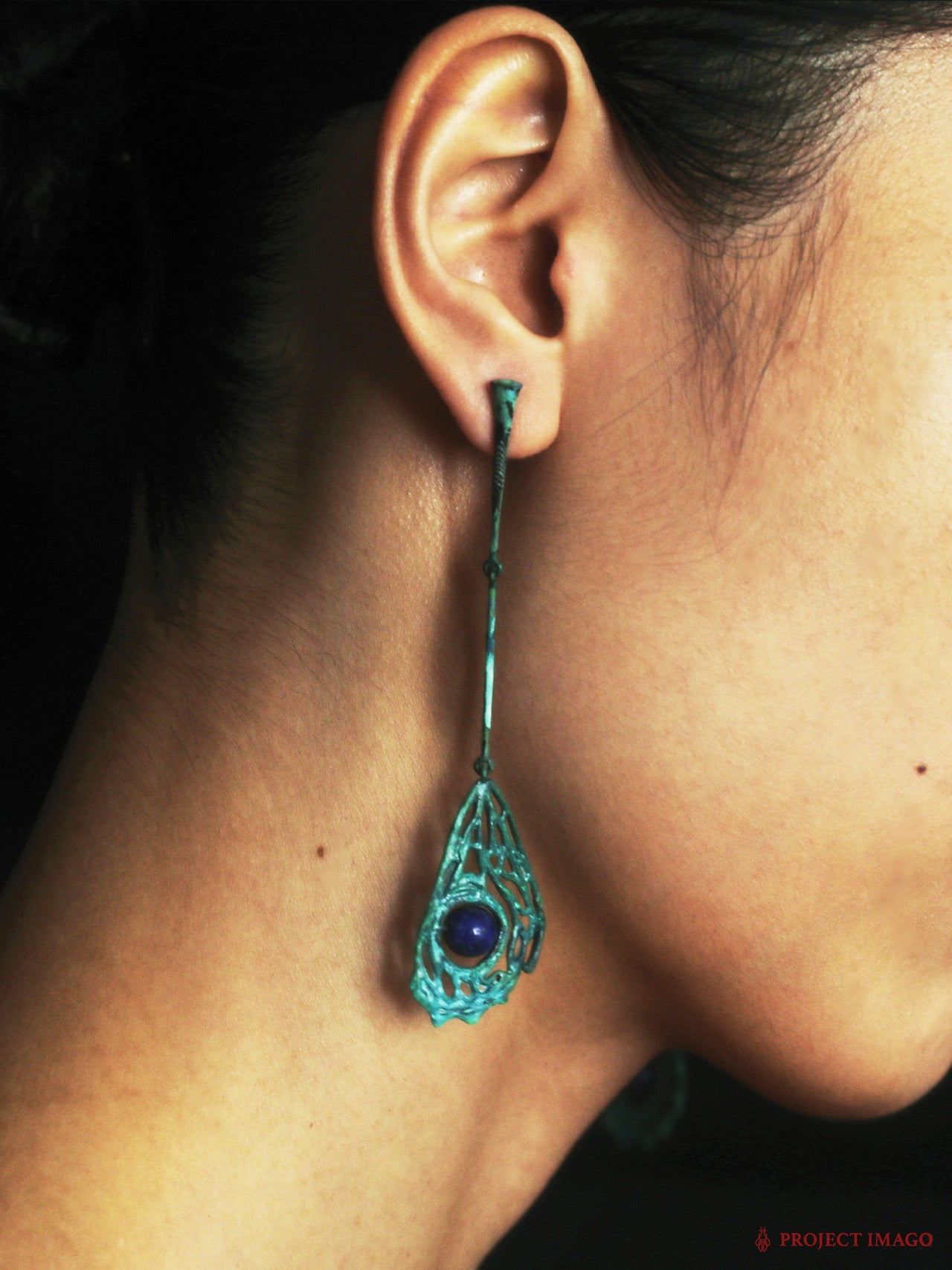 Omen Earrings in Lapis Lazuli