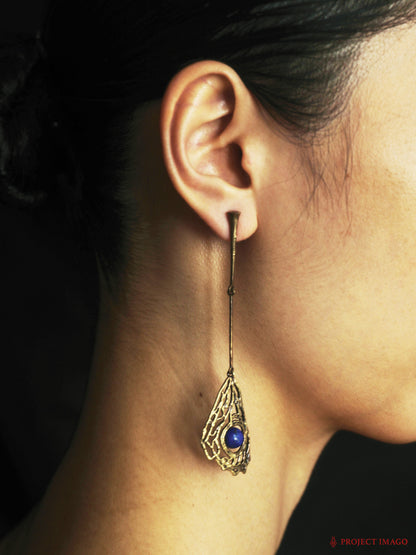 Omen Earrings in Lapis Lazuli