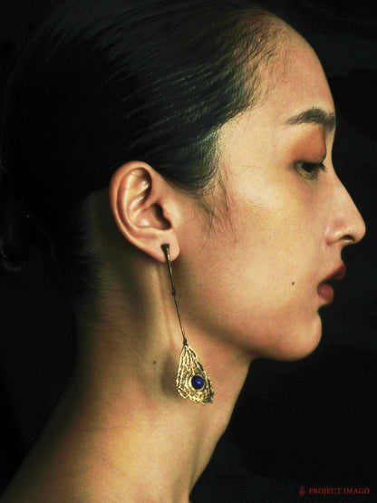 Omen Earrings in Lapis Lazuli