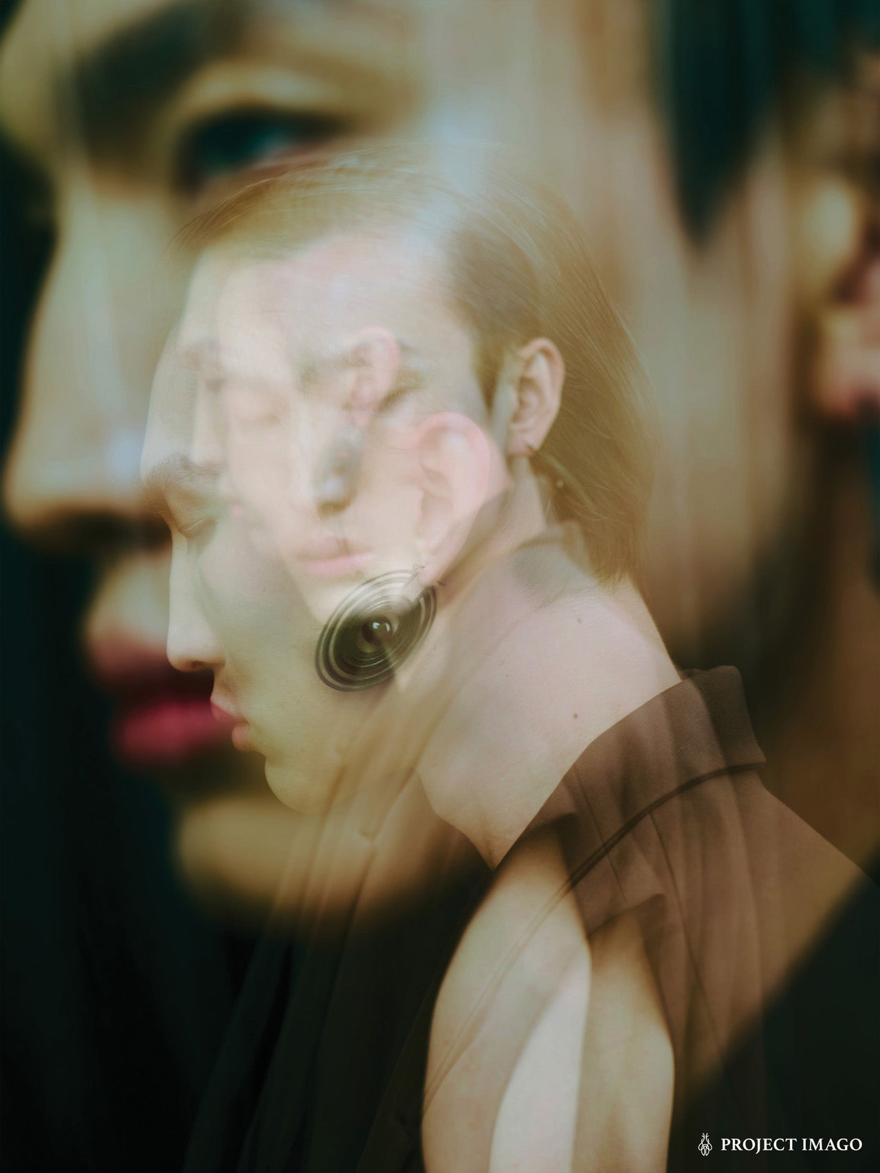 Saturn Earrings in Silver Obsidian or Tiger's Eye