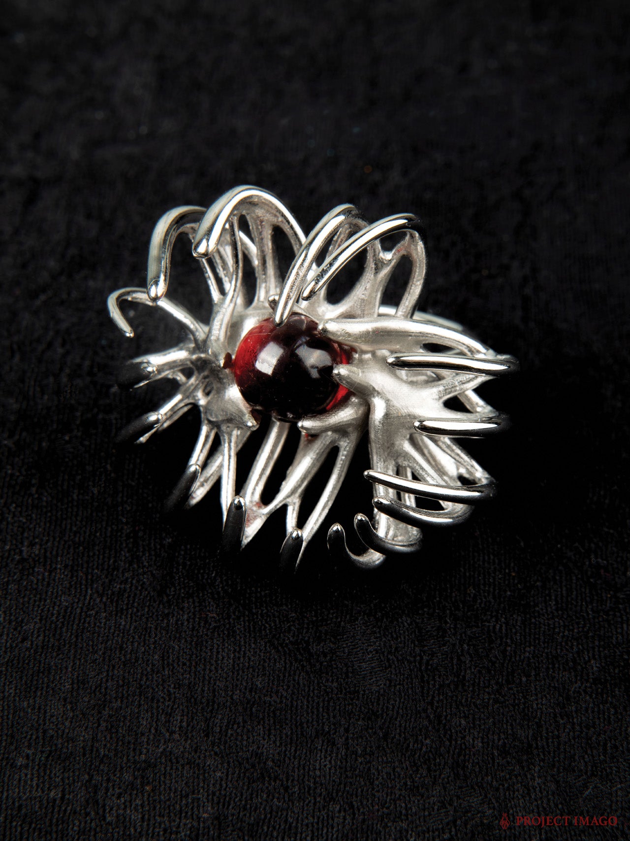 Anemone Ring in Ruby