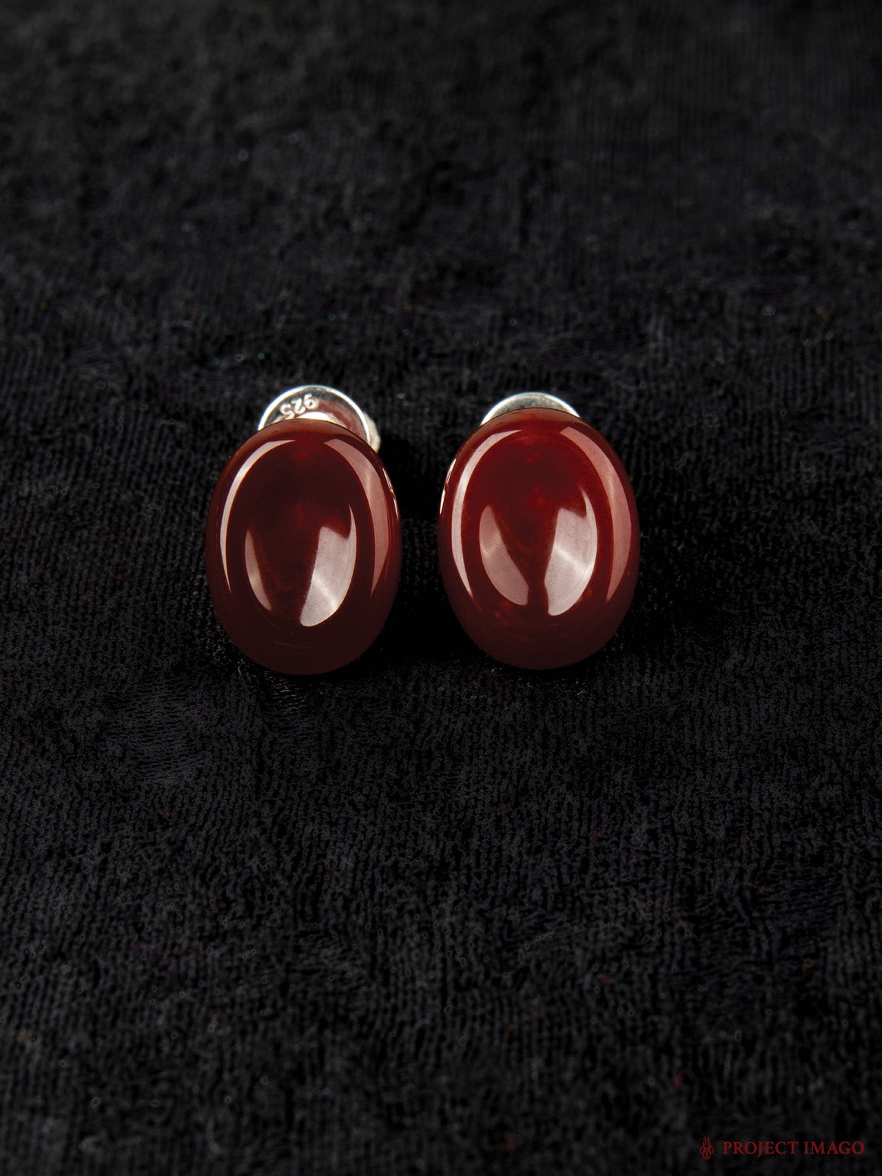 Red Blood Cell Earrings in Red Agate