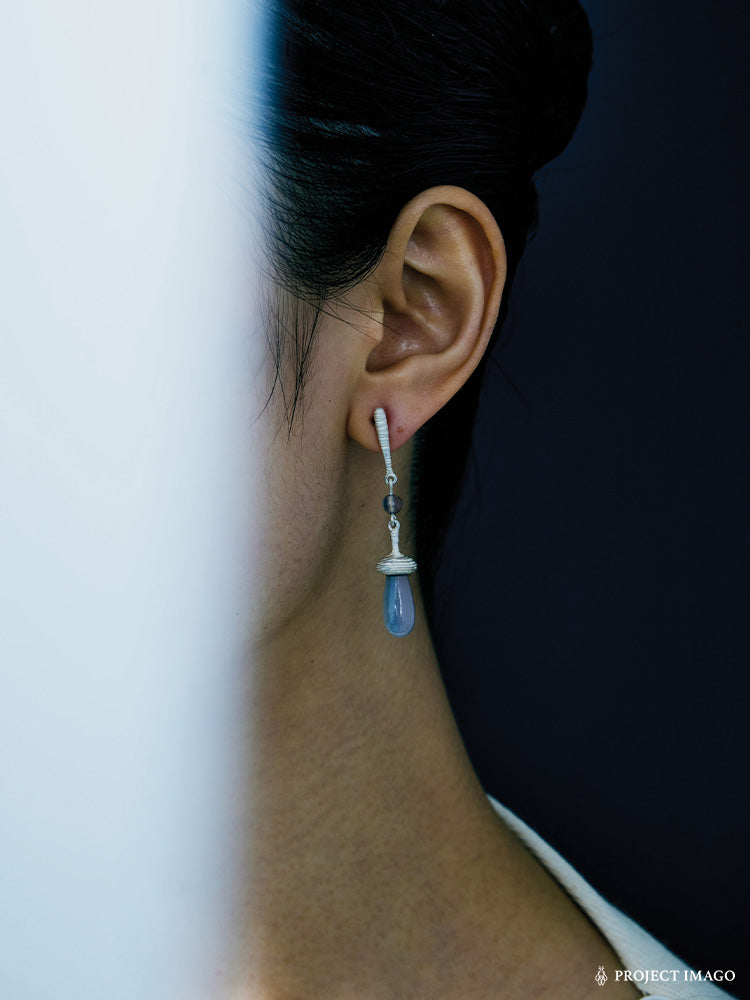 Coral Reef Earrings in Smokey Agate