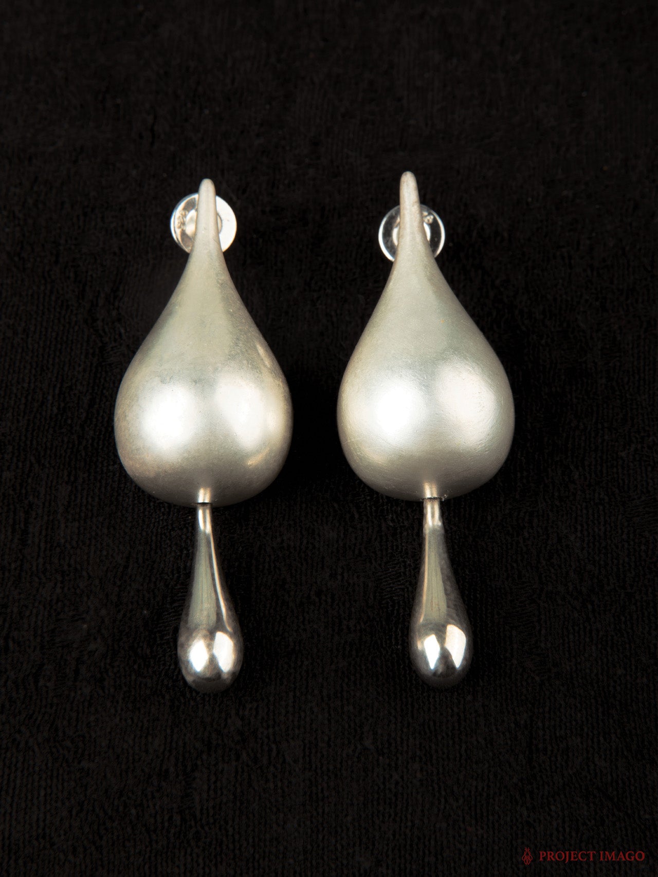 Droplet Duality Earrings in Agate