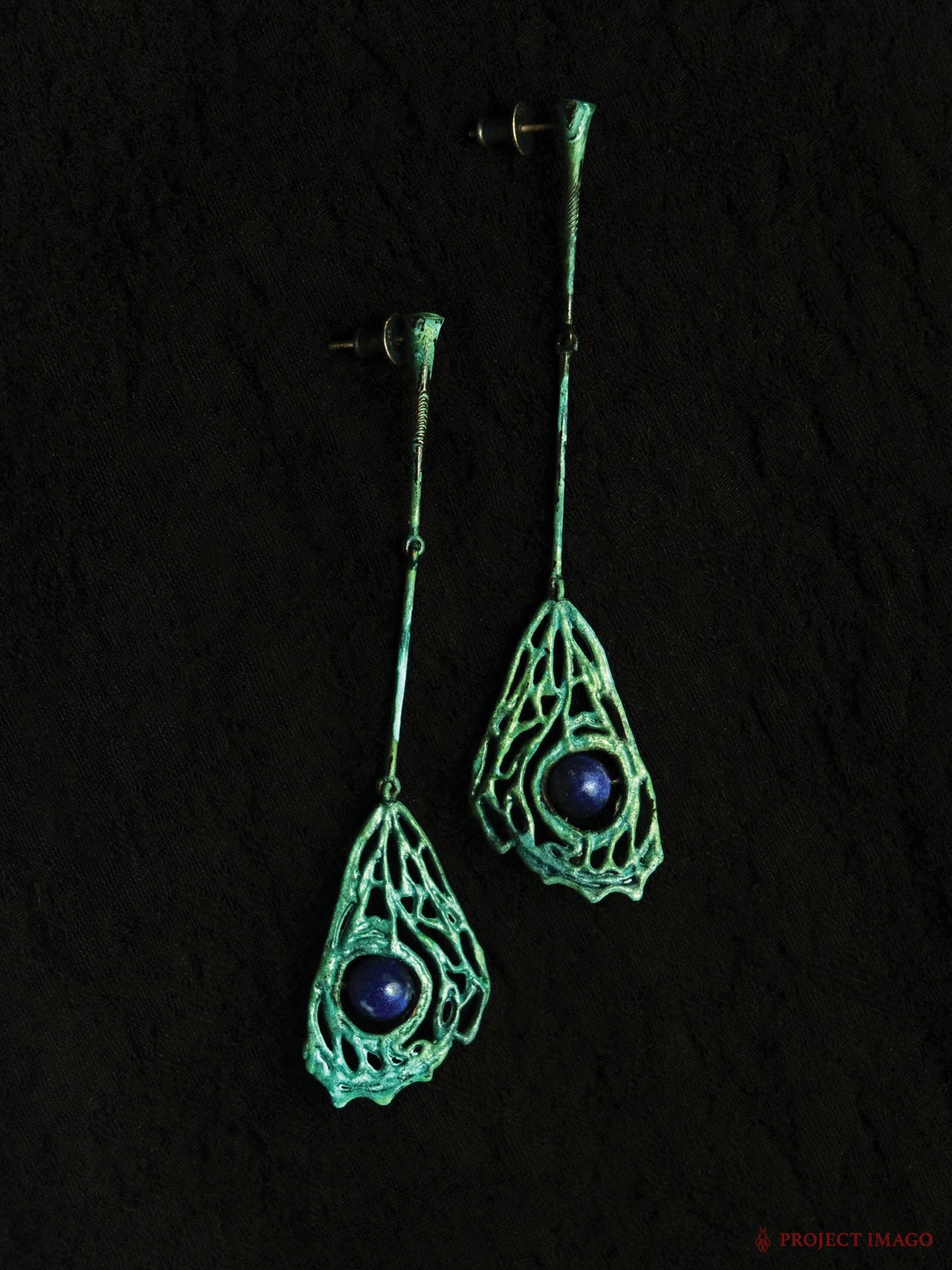 Omen Earrings in Lapis Lazuli