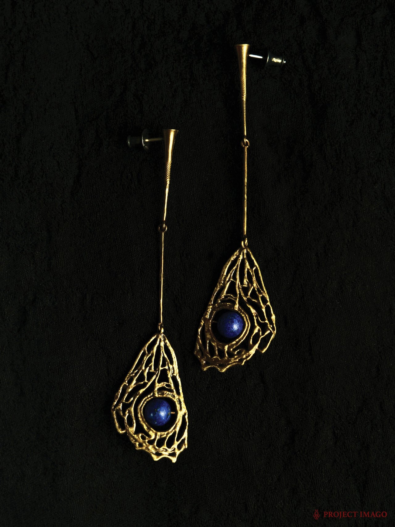 Omen Earrings in Lapis Lazuli