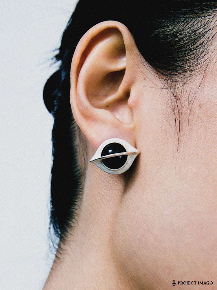 Agate Vision Earrings in Onyx