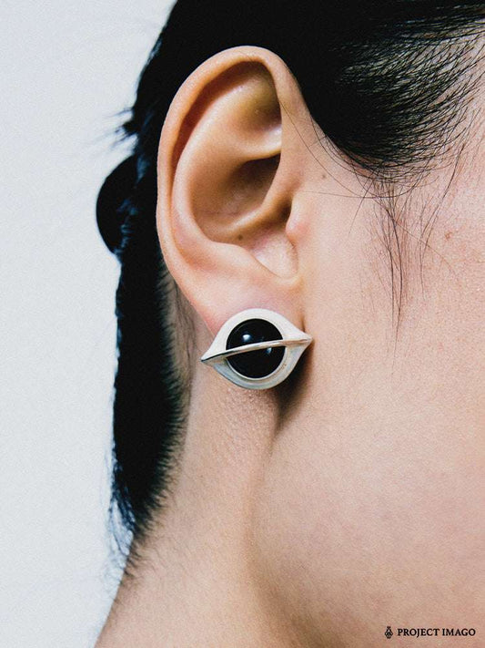 Agate Vision Earrings in Onyx