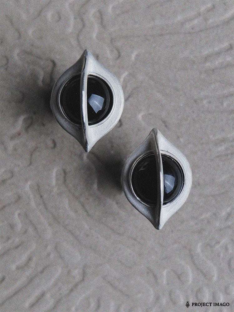 Agate Vision Earrings in Onyx
